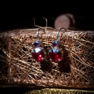 Pink Ruby Sorrelli French Wire Earrings